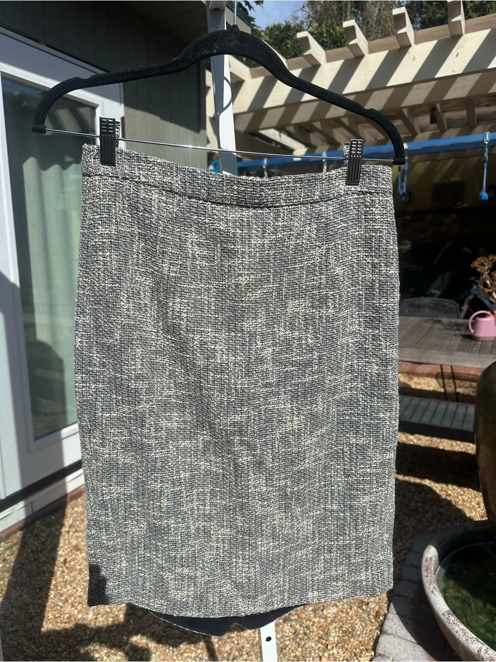 Tory Burch Gray Tweed Pencil Skirt